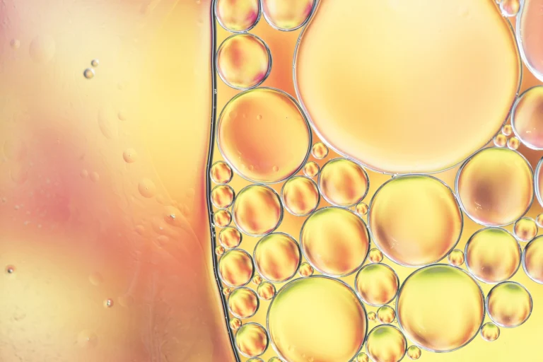 abstract yellow various bubbles texture